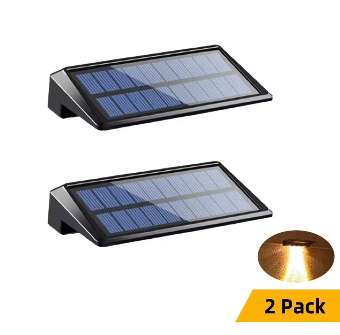 2 pack LED wall solar lights