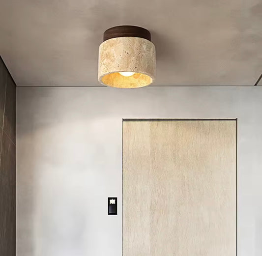 Stone ceiling light
