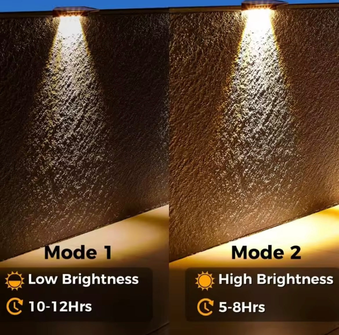 2 pack LED wall solar lights