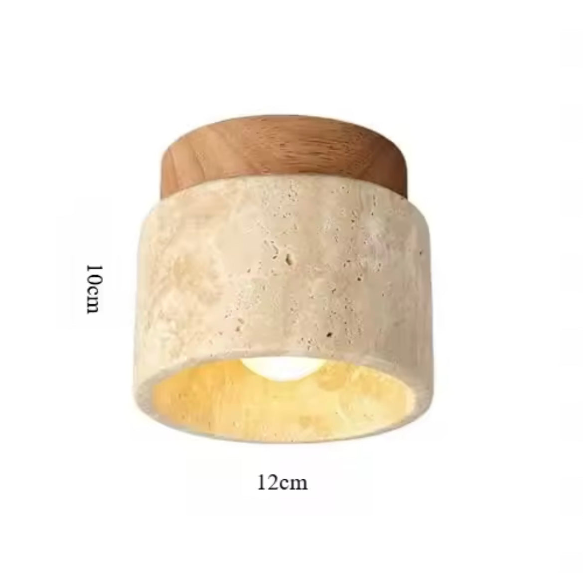 Stone ceiling light