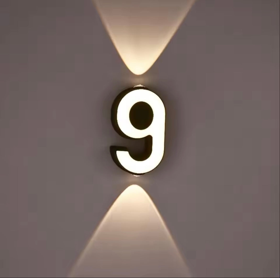 Outdoor wall number light