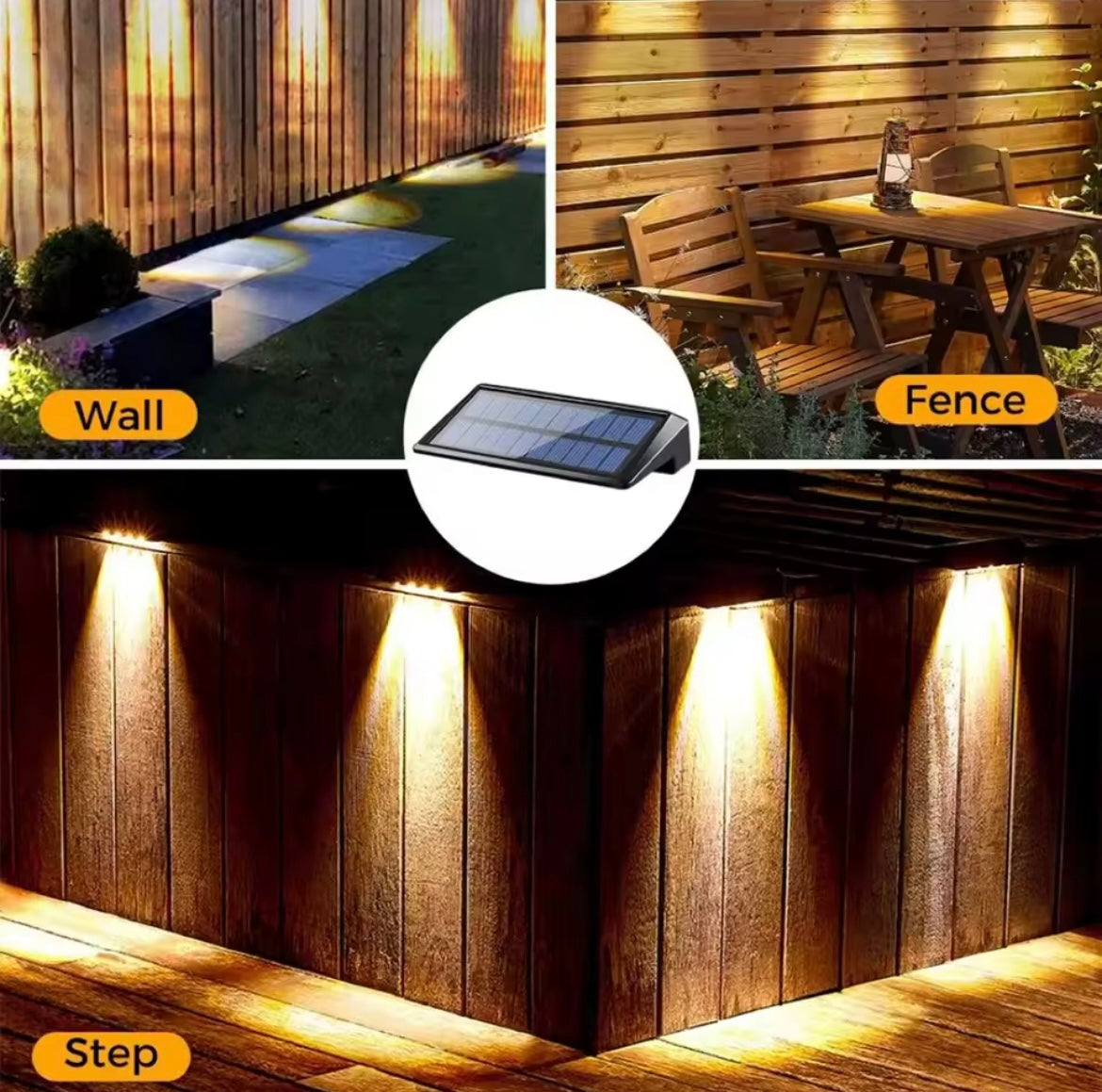 2 pack LED wall solar lights