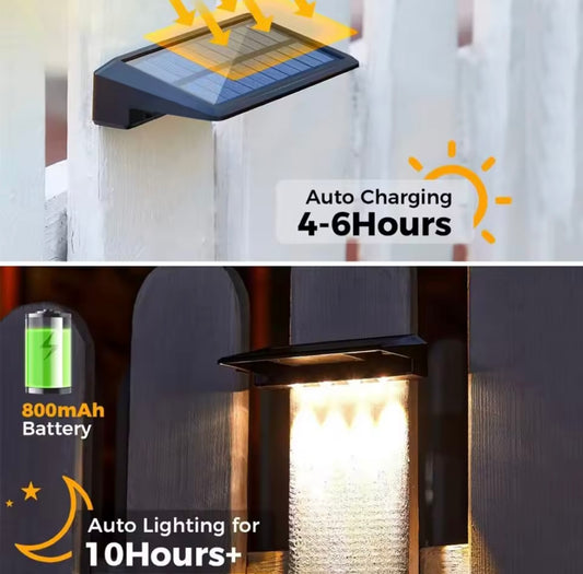 2 pack LED wall solar lights
