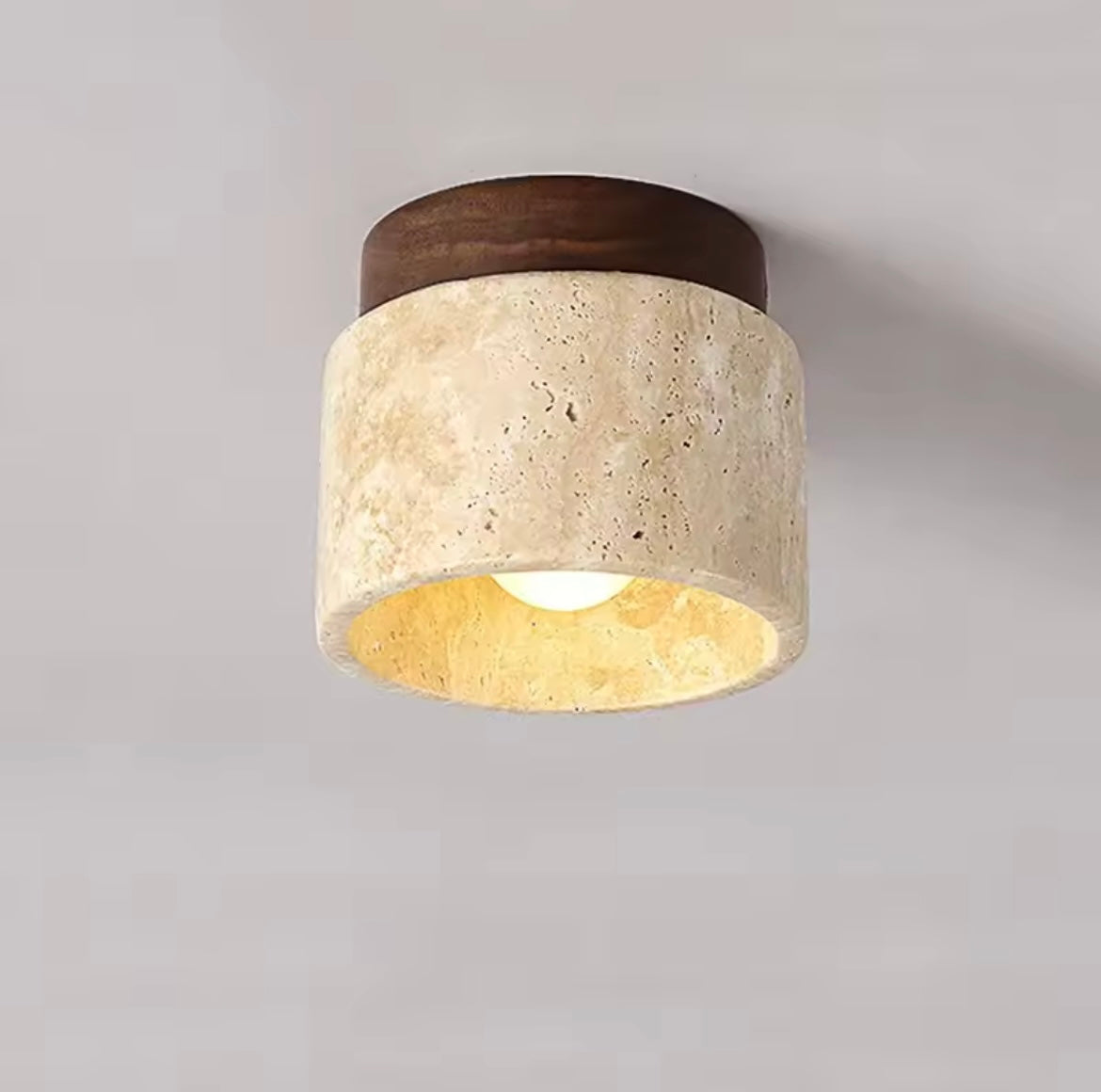 Stone ceiling light