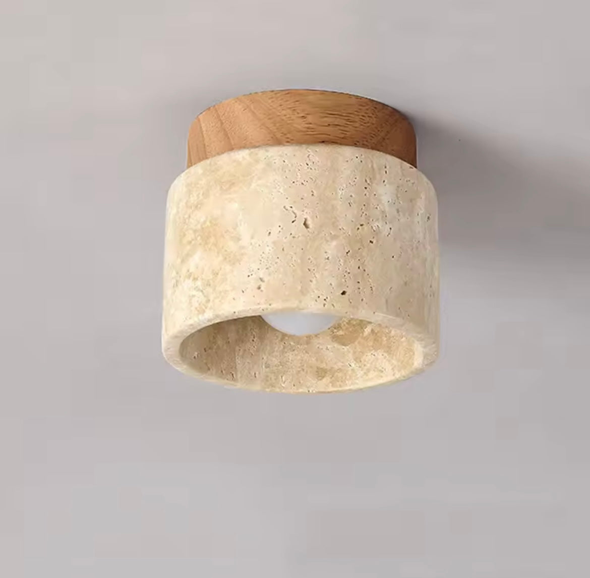 Stone ceiling light